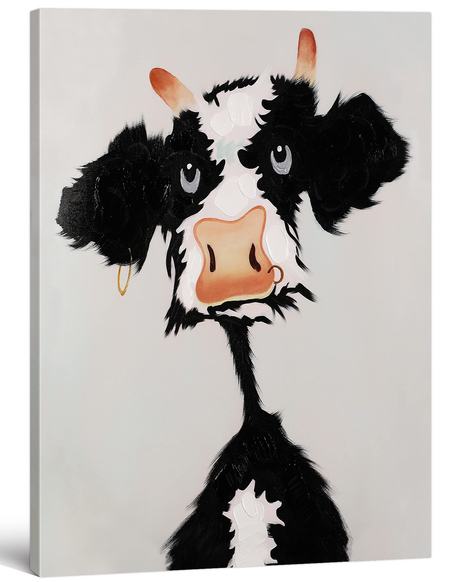 Modern Animal Pop Art - Framed - Mean Cow Canvas
