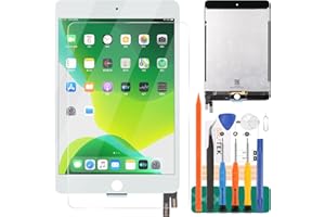 SRJTEK for iPad mini 4 2015 LCD Screen Replacement for iPad mini 4 Display Repair Kits for iPad A1538 A1550 Touch Digitizer Screen Assembly Repair Parts Kits White 7.9" (Without Home Button)