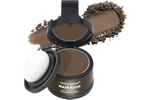 Nicgou Maycheer Hairline Shadow Powder, Maycheer Hair Shadow Root Cover Up, Maycheer Hair Shadow, Hair Line Concealer Root Cover Up, Unisex Root Touch Up Hair Powder (Dark Brown, 01)