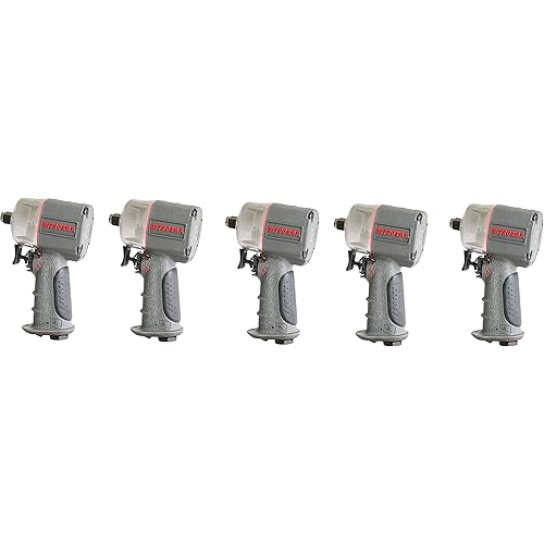 AIRCAT 1056-XL Kevlar Composite Compact Impact Wrench, 1/2", Silver & Grey (5 Pack)