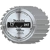 Makita D-45989-10 7-1/4" 24T Carbide-Tipped Circular Saw Blade, Framing/General Purpose, 10/pk