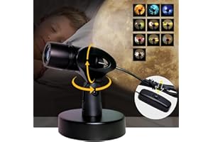 Bizggco Moon Earth Lamp Night Light Projector, 10 Exclusive Lens USB Star Projector for Bedroom, Christmas New Year Halloween Birthdays Valentine's Day Gift, Kids Room Lamp &Wall Decor