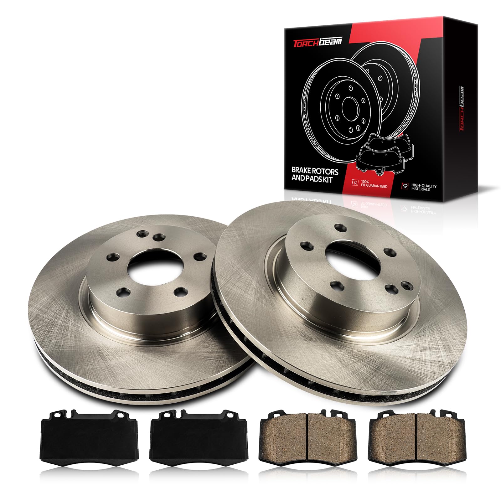 Photo 1 of Torchbeam 34246+D847 Front Disc Brake Rotor and Ceramic Brake Pad Set Kit for 2006-2007 Mercedes-Benz E350 3.5L, 2004-2006 Mercedes-Benz E500 5.0L, 2003 Mercedes-Benz E500