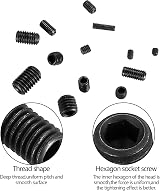 HAOCHEN 300 Pcs Allen Head Grub Screws Set M2.5-M8 Black Cup Point Hex Drive view 4