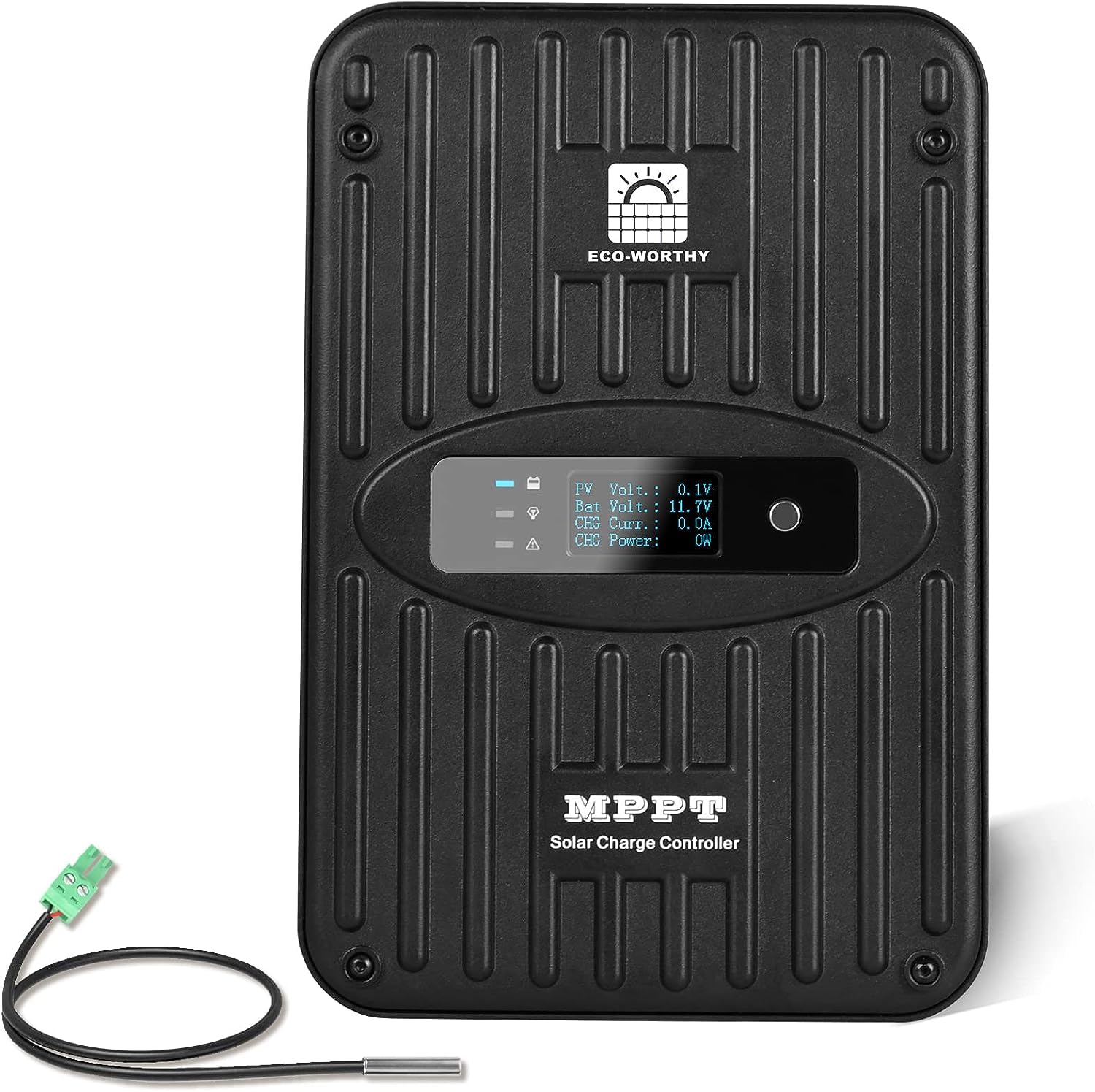 Photo 1 of ECO-WORTHY 40A MPPT Solar Charge Controller 12V/24V DC Input & Digital OLED Display & Temp Sensor & Negative Ground, 99% Charging Efficiency Solar Regulator for Lithium, Sealed and Flooded Battery