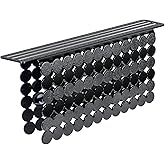 Bligli Plastic Sink Saddle, Sink Divider Mat with Strong Suction Cups, Kitchen Divided Sink Protector Mat for Glassware Dishes, Easy to Clean and No Smell, 9.5" x 12", Black