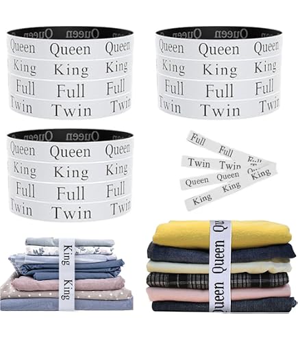 Lot De 30 Rubans élastiques Pour Rangement Linge - 45 Cm, Multicolores, Pour Draps, Serviettes, Vêtements