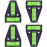 4Pcs T Type RV Levels, Cross Check Leveler Bubble for RV Camper Accessories, Travel Trailer Leveling Tool, Truck Camper Essen