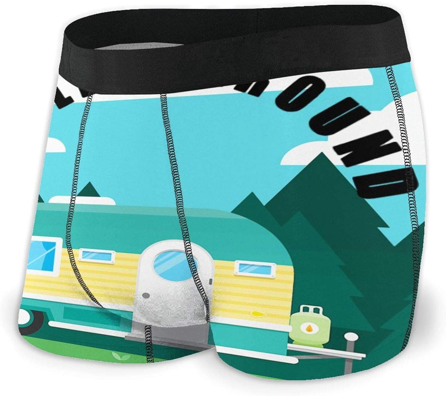 Kimisoy We Sleep Around Camping Car Boxer Briefs for Men Stretch