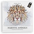 Majestic Animals: Colouring books for Adults with tear out sheets ...