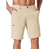 COOFANDY Mens Casual Golf Shorts 9" Stretch Lightweight Quick Dry Summer Hiking Travel Shorts with Zipper Pockets