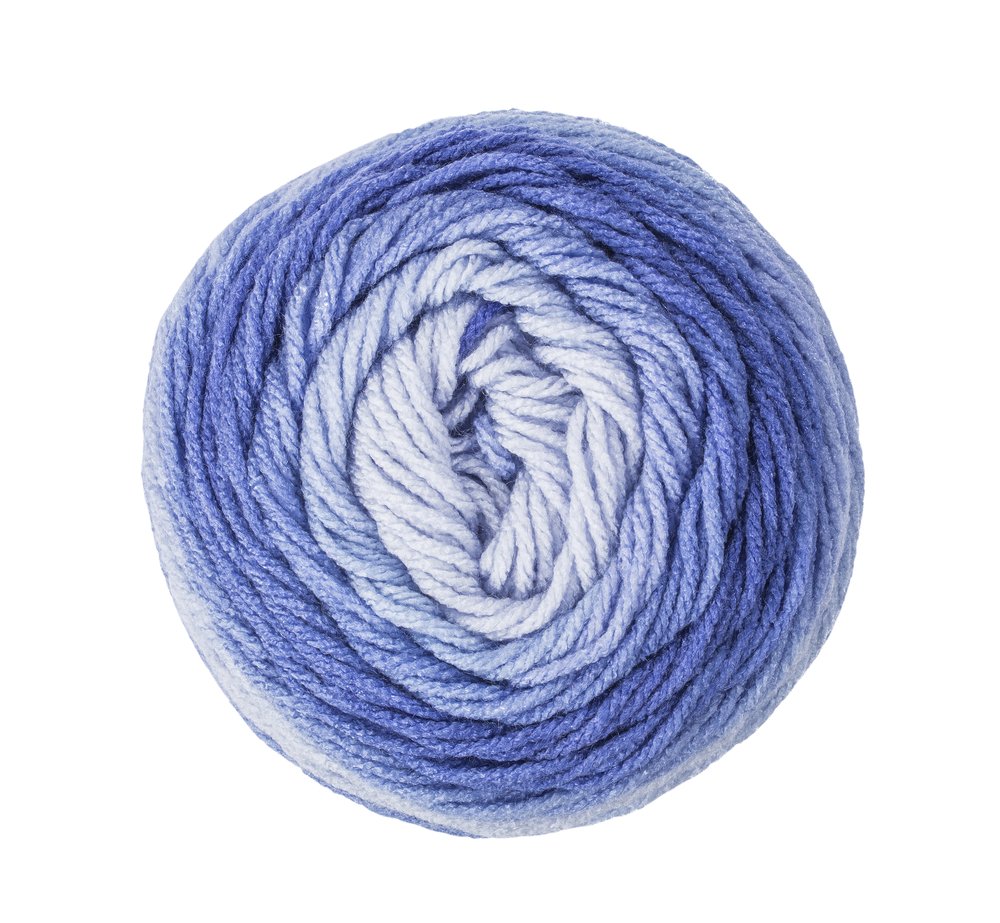 RED HEART E305.3963 Super Saver Ombre Yarn, Baja Blue