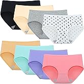 Musort Girls Underwear Cotton Panties for Teens Comfort Briefs Soft Underpants Multipack