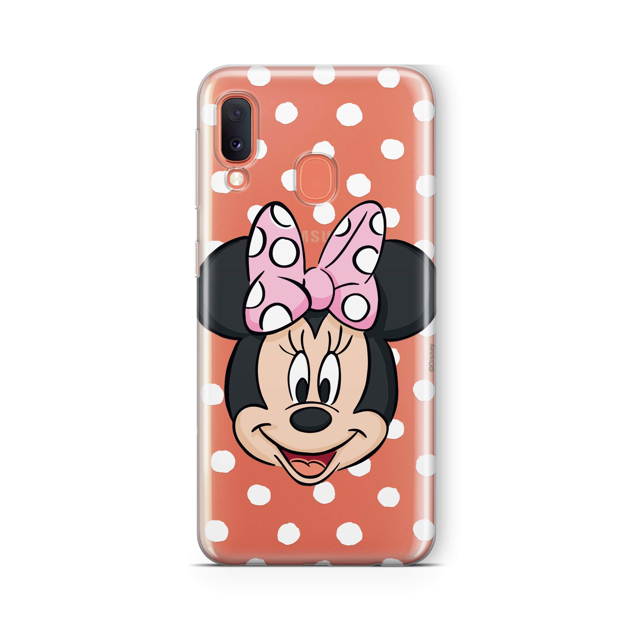 ERT GROUP Original Disney Mickey and Minnie TPU Case for Samsung Galaxy A20e, Liquid Silicone Cover, Flexible and Slim, Protective for Screen, Shockproof and Anti-Scratch Phone Case