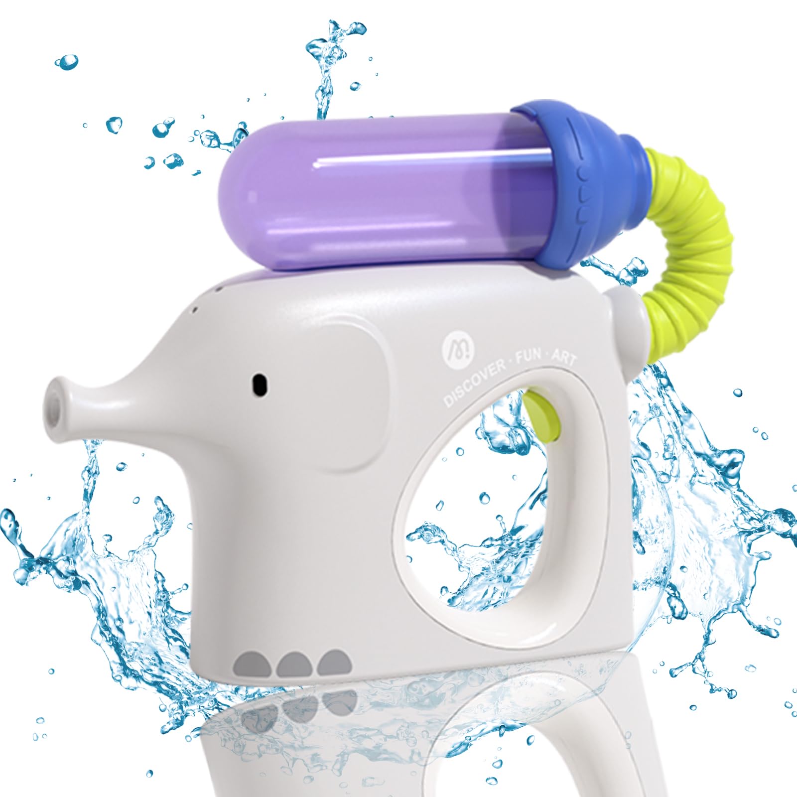 Photo 1 of Mideer Elephant Water Gun for Kids, Electric Powerful Water Squirt Gun with 200 Blasters, Transparent Automatic Water Guns IPX7 Waterproof, Continuous Water Blaster Beach Pool Toys for Kids (Blue)