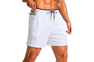 G Gradual Men's Running Athletic Shorts with Zipper Pocket 5"/ 7" Lightweight Quick Dry Gym Workout Shorts for Tennis Active