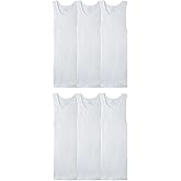Fruit of the Loom Men's Sleeveless Tag Free Moisture Wicking Tank A-Shirt