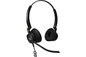 Jabra Engage 50 Wired Headset, Stereo – Telephone Headset with 3-Microphone System, Blocks Out Background Noise for Increased Agent Focus, Call Center Headset Features Enhanced Hearing Protection