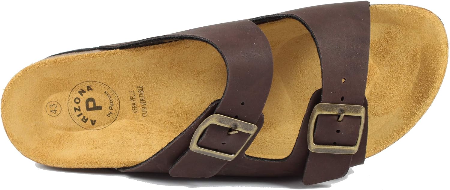 Arizona Ciabatte Uomo Aperte Regolabili Vera Pelle Antiscivolo Fibbie Velcro  Scarpe da uomo urban-earth.co.uk