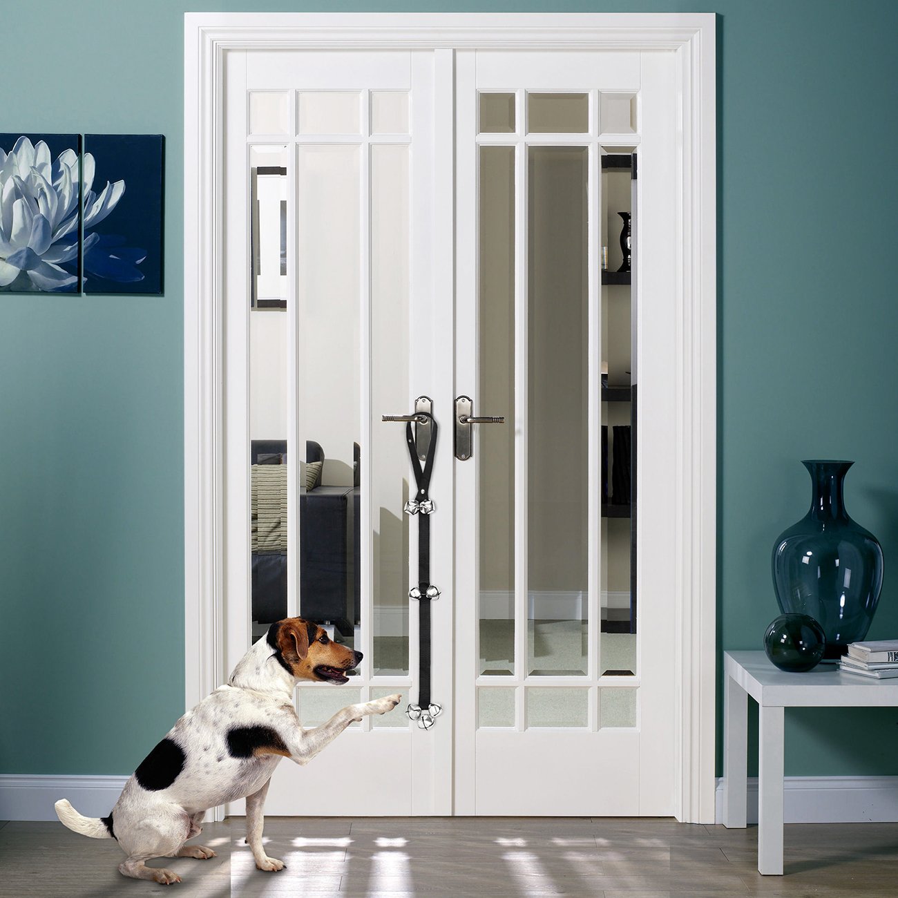 FOLKSMATE Dog Doorbells for Potty Training 2 Pack Potty Bells with 7 Extra Loud Bells Adjustable for Dog Training, Housebreaking