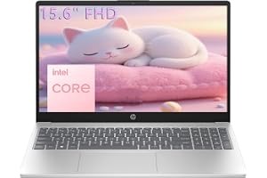 HP 15.6 英寸全高清笔记本电脑 2026 版,带 Copilot AI,16GB 内存,256GB 固态硬盘,英特尔处理器,电池续航时间长,重量轻 3.6 磅,微软 365,Windows 11 适用于学生和办公室