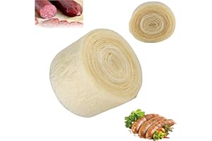 Sausage Casings, 2-Layered Collagen Casings, 1.97Inch Drying Sausage Casing, Roast Sausage Collagen Casings for Flavorous Hom
