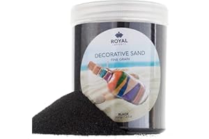Royal Imports Decorative Beach Sand for Vase Filler, Wedding, Home Decor, Arts & Crafts, Fire Pit, Fireplace, Pet Tank Habitat - 4.5 LBS, Black