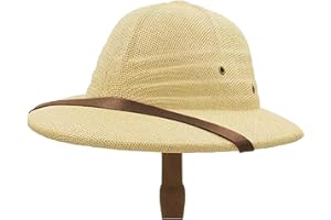 SAJUZEN 100% Straw Helmet Pith Sun Hat Summer Men Vietnam War Army Hat Dad Boater Bucket Hats Safari Jungle Miners Cap