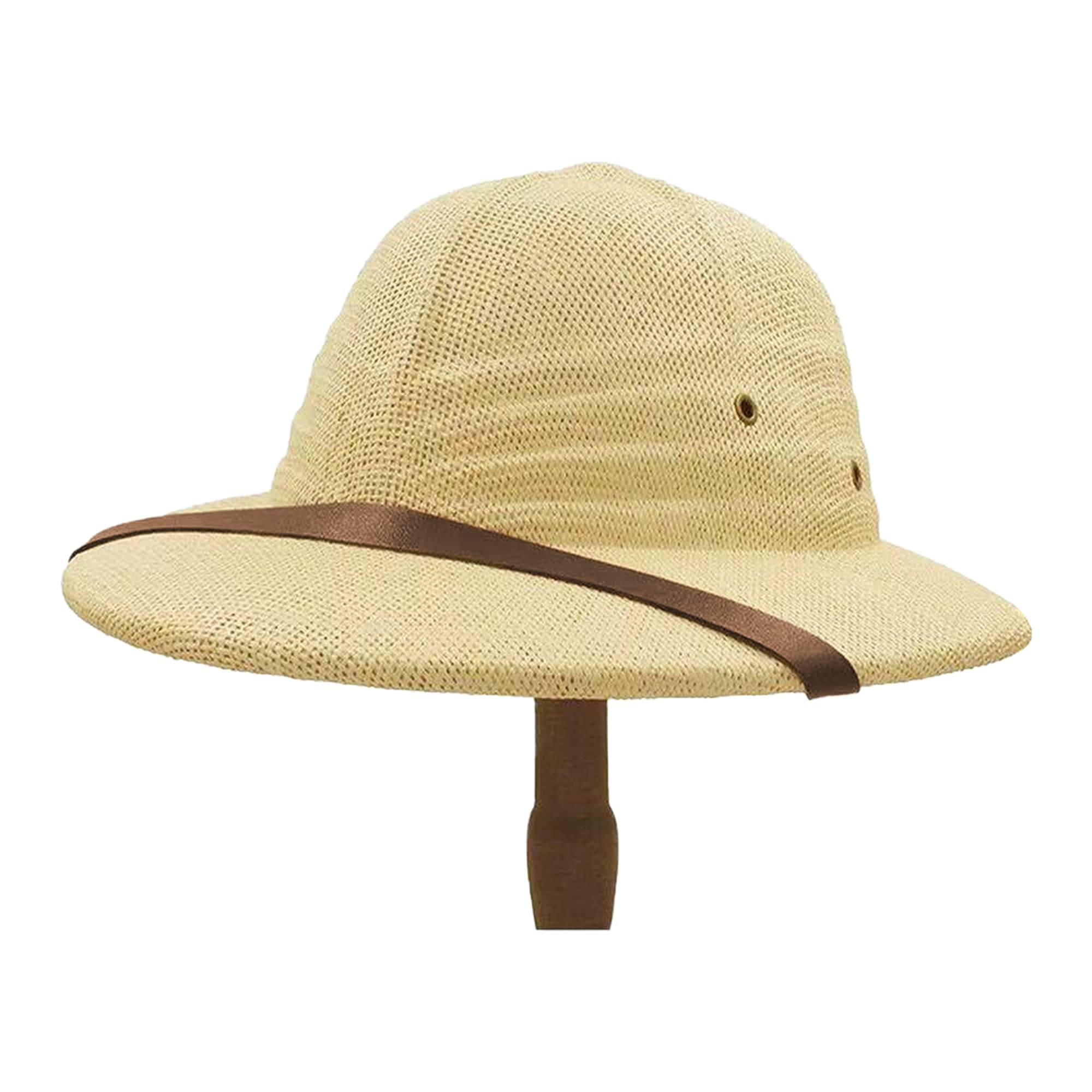 Photo 1 of 100% Straw Helmet Pith Sun Hat Summer Men Vietnam War Army Hat Dad Boater Bucket Hats Safari Jungle Miners Cap