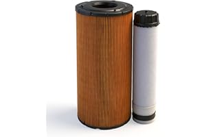 AxleyHub 2Pcs Air Filter Fit for Massey Ferguson Tractor 1547 1560 1643 1648 1652 1655 1660 1552, for Challenger Compact Trac