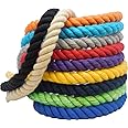 Ravenox Natural Twisted Cotton Rope | Made in The USA | Strong Multi-Strand Cordage for Sports, Décor, Pet Toys, Crafts, Macramé, Nautical & Indoor Outdoor Use| by The Foot & Diameter (Multiple Color)