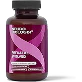 Neurobiologix Prenatal Evolved, Complete Prenatal Multivitamin for Women, Methylated Folate, Iron, Choline, Methyl B Vitamins, Gentle Absorption for Pregnancy & Postnatal Wellness, 90 Capsules