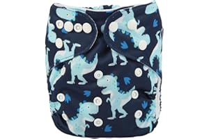Sigzagor Baby Pocket Diaper Nappy Reusable Washable for Boys (Dinosaur Stomp)