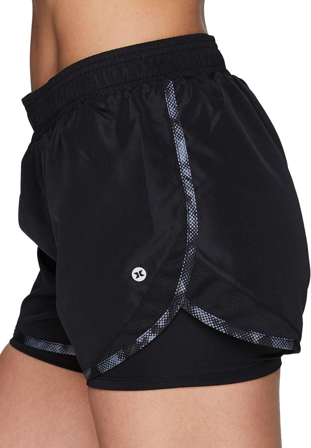 RBX Active Women's Workout Running Shorts with Attached Bike Short: Clothing