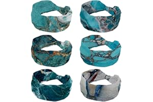 otnrnondcl 6 Pack Spider web red background (1) Headbands for Women, Fashionable Sport Hairband, Wide Headband Non Slip Worko