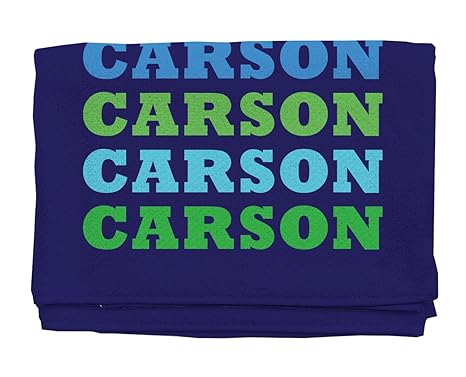 Script And Scribble Name In Brights Navy Boy Personalized Beach Towel Kids Towels Custom Camp Towels Towel Monogrammed Pool Towel
