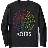 Aries Zodiac Sign Aries Birthday Aries Astrology Long Sleeve T-Shirt