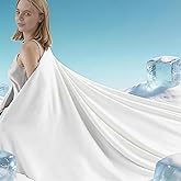 DOWNCOOL Cooling Blanket King Size, White Summer Blanket for Hot Sleeper and Night Sweats, Lightweight Soft Q-Max>0.4 Arc-Chill Cool Blanket