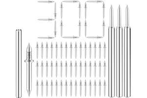 300PCS Krttwwx Double-Head Skirting Thread Seamless Nail, Double-Headed Nails, Invisible Screws & Specific Sleeve Tool, for Seamless Skirting Thread with Solid Wood Baseboard.