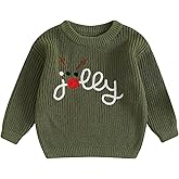 BemeyourBBs Toddler Baby Boy Girl Knit Sweaters Oversized Long Sleeve Embroidery Shirt Newborn Cute Fall Winter Clothes