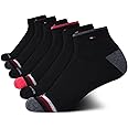 Tommy Hilfiger Women's Athletic Socks - 6 Pack Performance Cushion Quarter Cut Socks - Soft Ankle Socks for Women (Size 4-10)