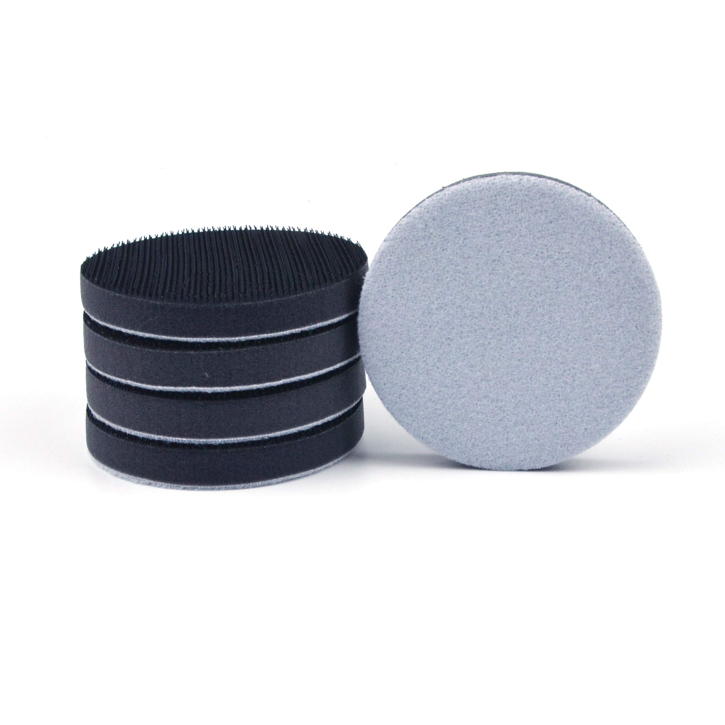 Photo 1 of POLIWELL 5 Pack 3 Inch (75mm) Foam Interface Pad, Hook and Loop Soft Foam Buffing Pad, Soft Density Buffer Backing Pad for 3" Sanding Discs, Drill, Mini RO Sander for Detail Sanding