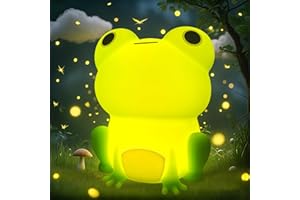 POSSHE Frog Night Light, Frog Gifts, Cute Silicone Nursery Rechargeable Dimmable Bedside Lamp, Kids' Bedroom Decor, Gift for Children, Teens, Christmas Birthdays