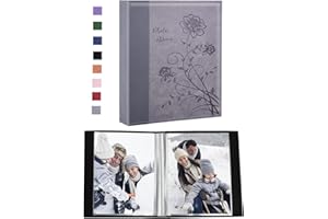 Artmag Small Photo Album 4x6 Photos, 2 Packs Leather Cover Mini Photo Book, Each Album with 26-Clear Page Holds 52 Pictures, 