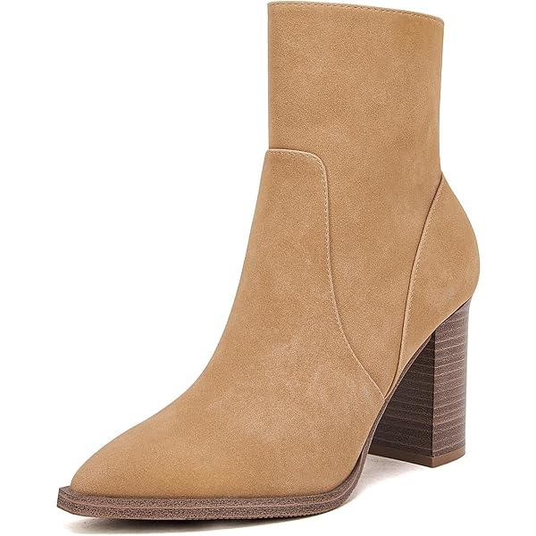 Amazon.com | Coutgo Womens Pointed Toe V Cut Ankle Boots