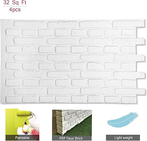 Amazon Com 3d Wall Panels Frp Faux Stone Brick Wallpanel For Tv