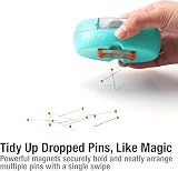 Beaditive Magnetic Pin Holder with Drawer Turquoise 50 Glass Head Pins Included view 2