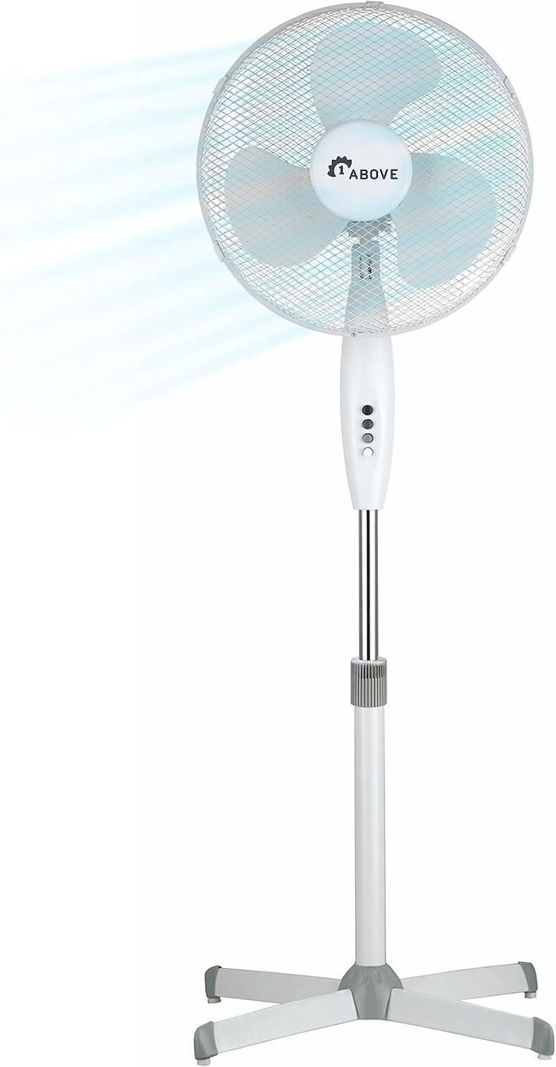 1ABOVE 16" Pedestal Fan 3 Speed High Performance Adjustable Height Oscillating