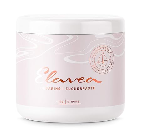 ELAVEA Zuckerpaste zur Haarentfernung - Sugaring Paste Strong 400g - Enthaarung ähnlich Wax & Waxing für Intimbereich, Achsel