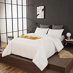 Cottonight White Velvet Comforter Set Queen Plush